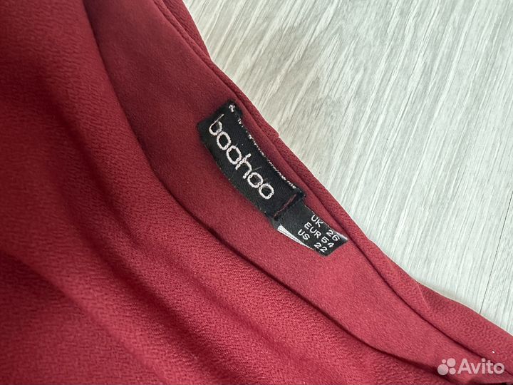 Платье бордовое Boohoo 58/60/62 р