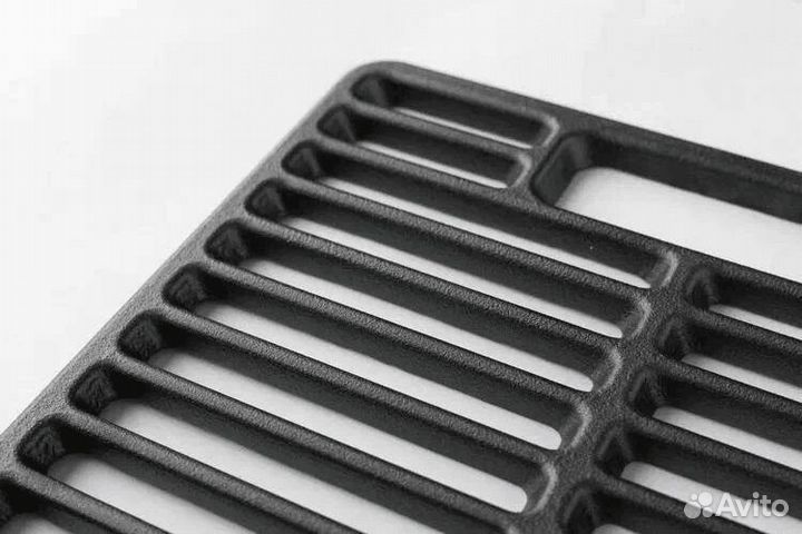Чугунная решетка-гриль 42*25 с двумя ручками