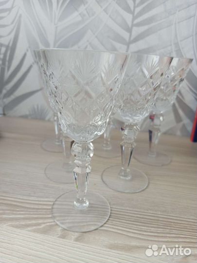Хрустальные бокалы 6 штук