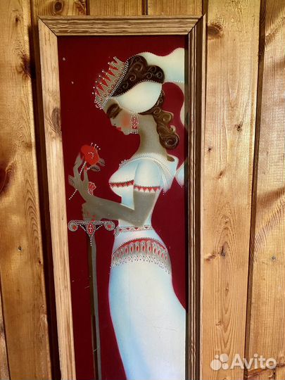 Цветная чеканка панно картина винтаж СССР ретро