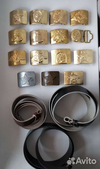 Ремни солдатские и бляхи латунные