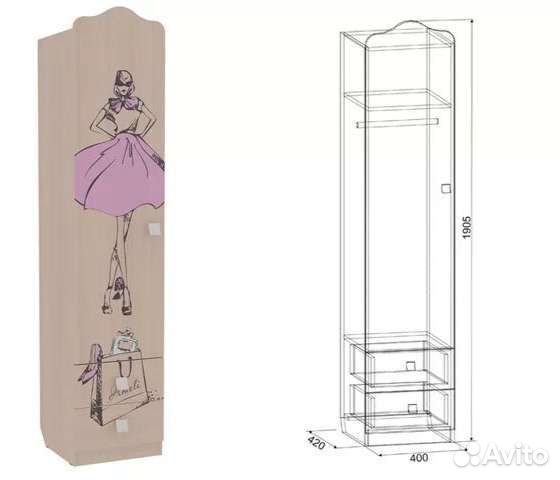 Детский шкаф для девочки