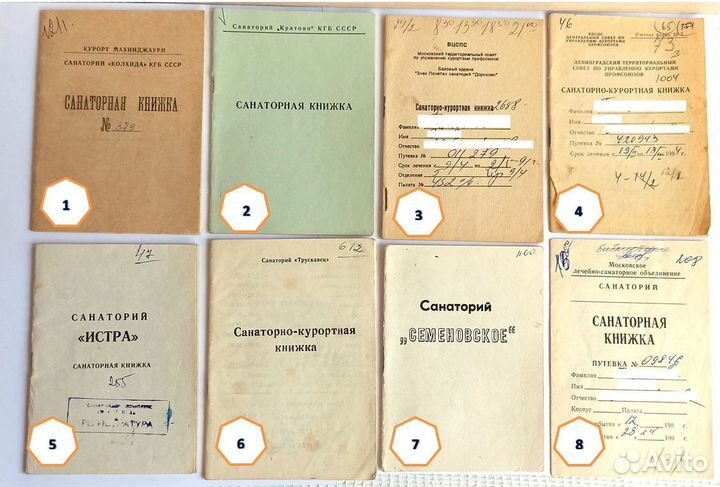 Санаторно-курортные книжки СССР