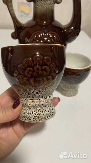 Керамический кувшин со стаканами, СССР