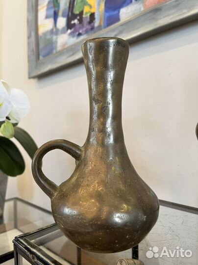 Подсвечник, ваза/кашпо, кувшин. Латунь литье