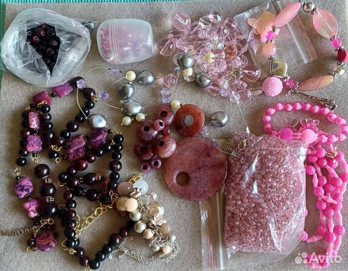 Материалы на переделку в розово- сиреневых тонах