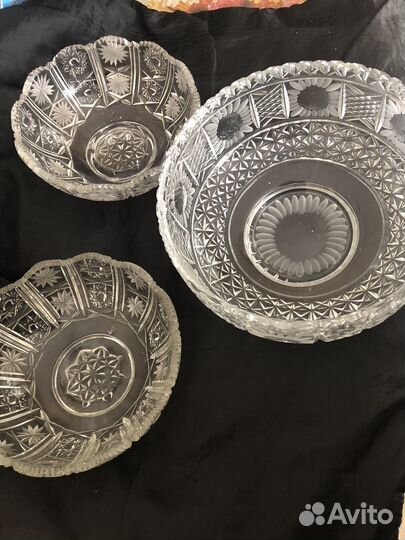 Ваза для фруктов хрусталь