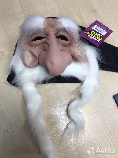 Карнавальная маска гнома с усами