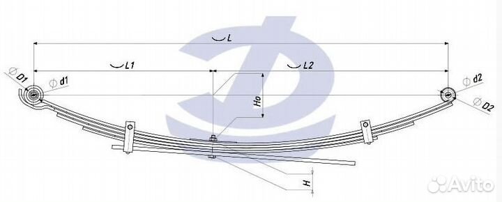 Рессора зад. Mitsubishi L200