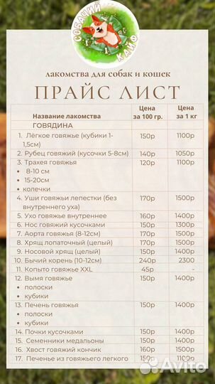 Лакомства для собак