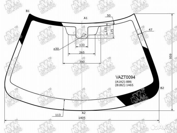 Стекло лобовое +дд LADA granta 4 /5D 11- /LADA,BOR