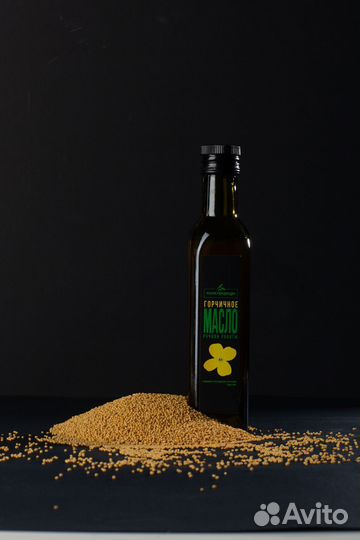 Горчичное масло, 250 мл, пищевое, сыродавленное