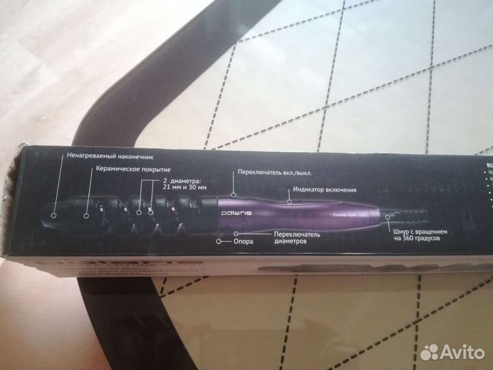 Электрощипцы для завивки волос polaris