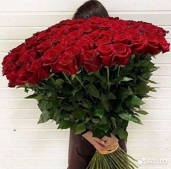 Розы высокие Доставка цветов