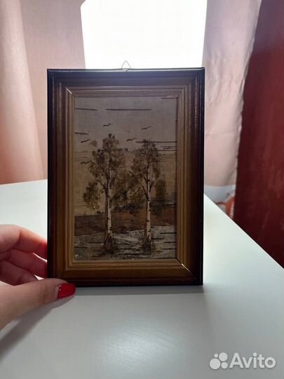 Картина из бересты Березы