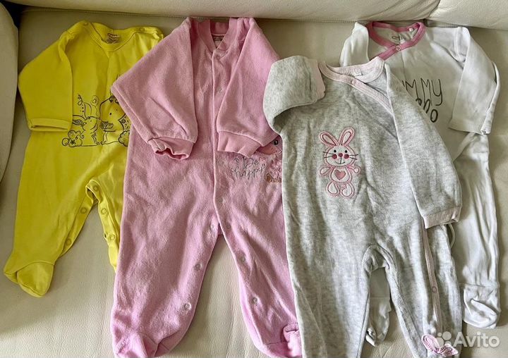 Пакет вещей для девочки от 0 до 6 мес, огромный