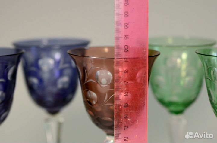 Фужеры. Бокалы. Цветной Хрусталь гдр