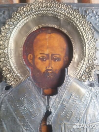 Икона Николай Чудотворец 19века