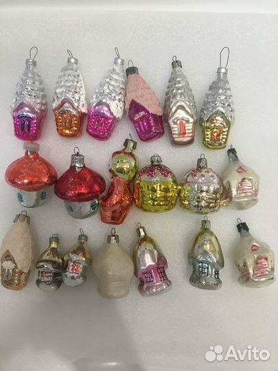 Елочные игрушки СССР домик бабка