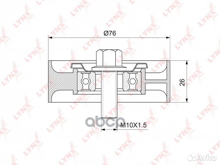 Ролик натяжителя поликлин.ремня PB-5349 lynxauto