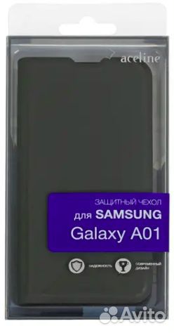 Чехол-книжка для Samsung Galaxy A01 черный