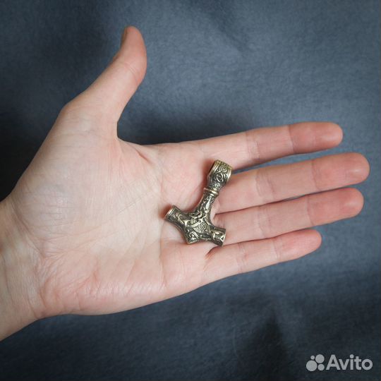 Кулон молот Тора. Украшение викинга для мужчины