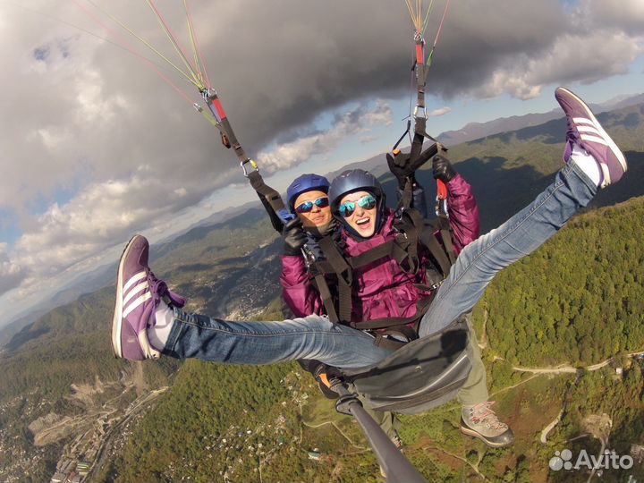Полеты на параплане c инструктором Голубицкая
