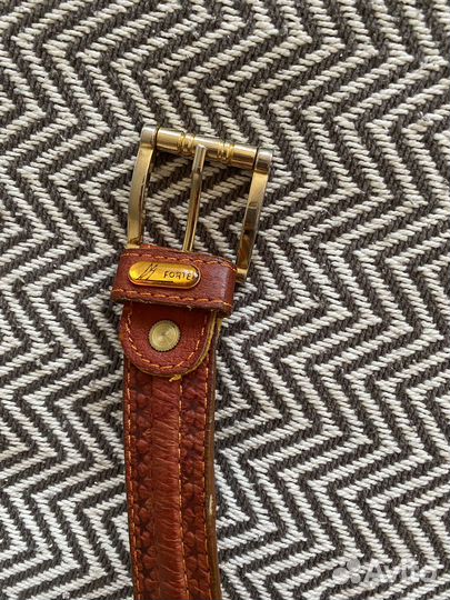 Ремень кожаный коричневый