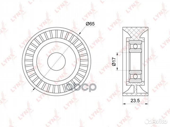 Ролик натяжной приводного ремня PB5265 lynxauto