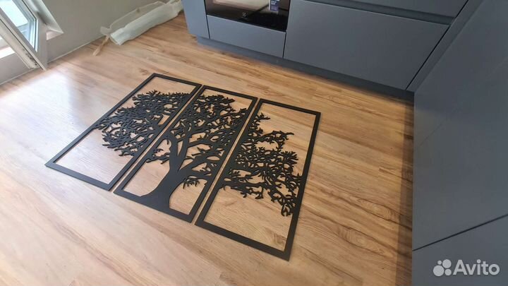 Панно триптих дерево из мдф на стену 12080