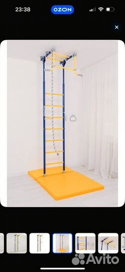 Детская шведская стенка с матом