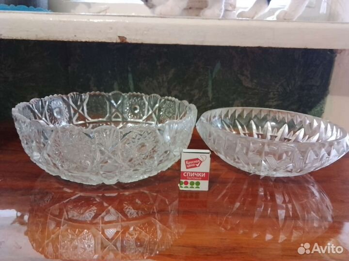 Хрусталь салатник, конфетницы и вазочки СССР