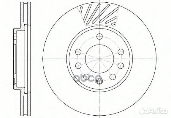 Торм.диск пер.вент.280x25 5 отв. 6584.10 Remsa