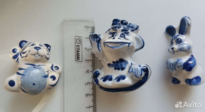 Гжель чашка и фигурки