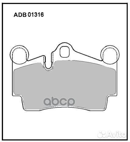 Колодки тормозные дисковые зад ADB01316 ALL