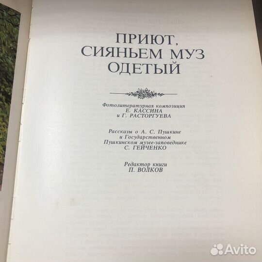 Приют, сияньем муз одетый. 1988 год
