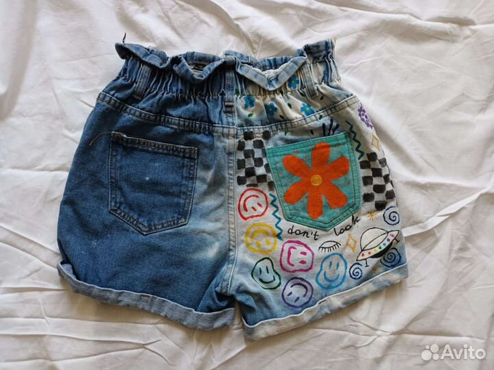 Джинсовые шорты кастом