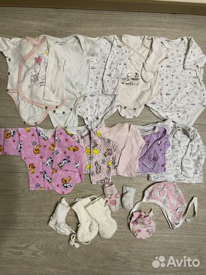 Вещи пакетом на девочку 56,62,68,74