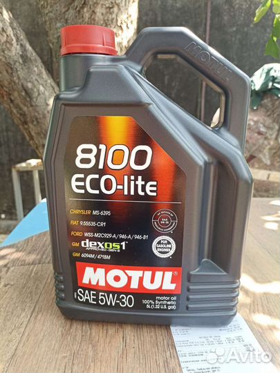 Масло моторное 5w30 motul 8100