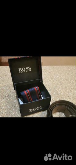 Мужской кожаный ремень Hugo Boss