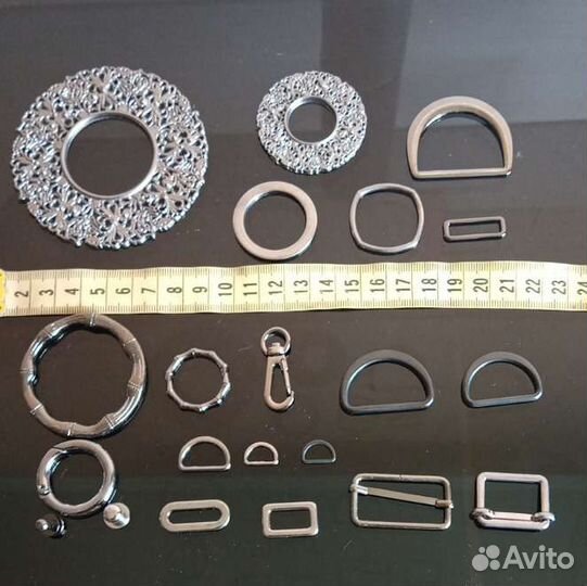 Металлическая фурнитура для сумок кольца карабины
