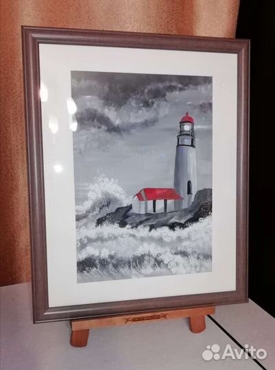 Картина в рамке с паспарту