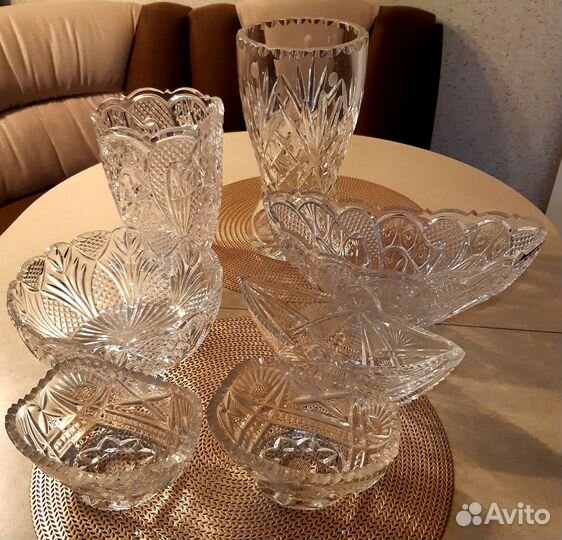 Хрустальная салатница (ладья)