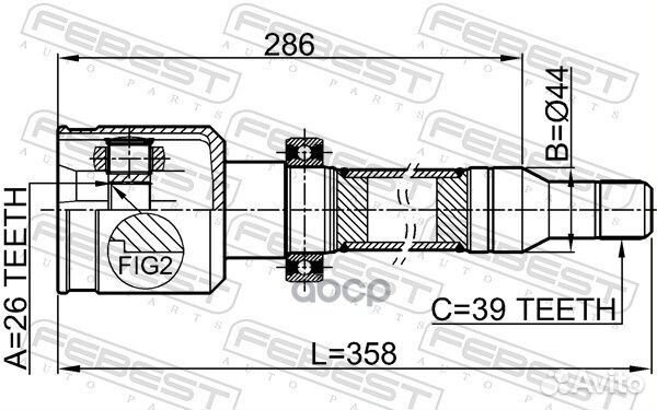 Шрус 2711-S80RH 2711-S80RH Febest