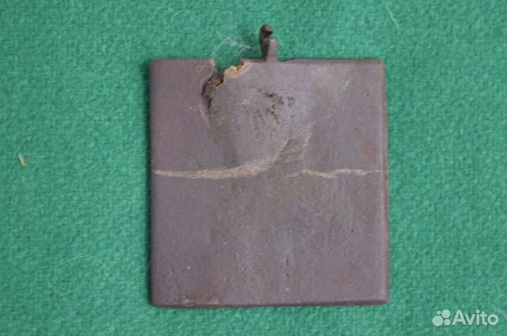 Икона образок тельный 19 в,латунь Серафим Саровски