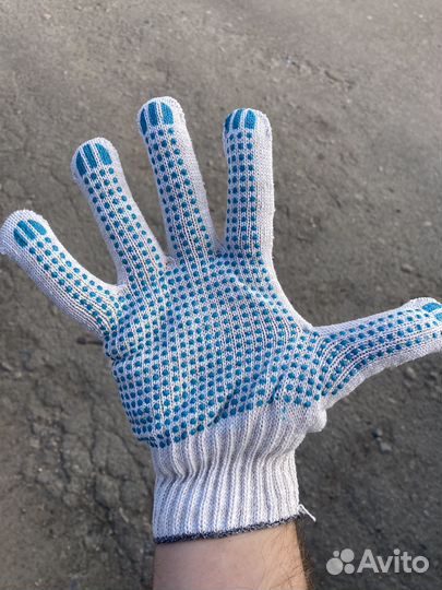 Перчатки рабочие с пвх точками