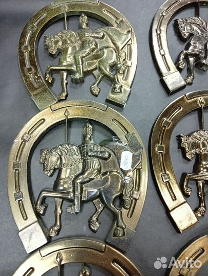 Настенное панно СССР подкова богатырь силумин