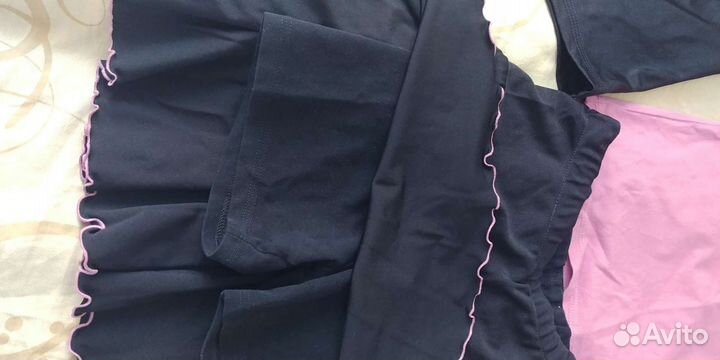 Юбка шорты футболка для танцев рост 134-140