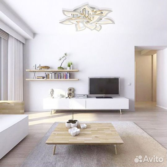 Люстра потолочная Аврора светодиодная с пультом