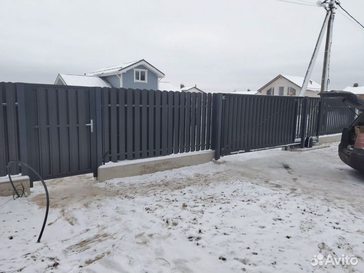 Откатные ворота под ключ